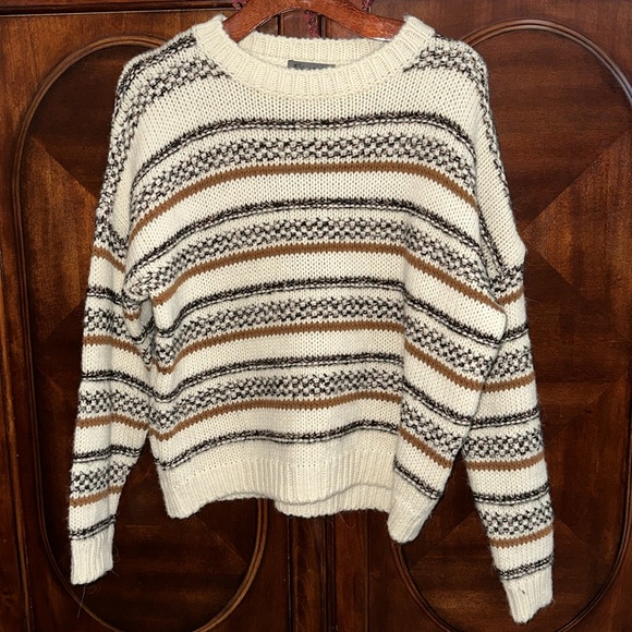 NWOT Elsamanda for Anthropologie Crewneck Dropped Sleeve Striped Sweater - Picture 5 of 12